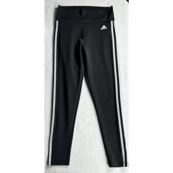 ADIDAS Aeroready High Rise 3-Stripes 7/8 Sport Tights Pants Small - Picture 1 of 7
